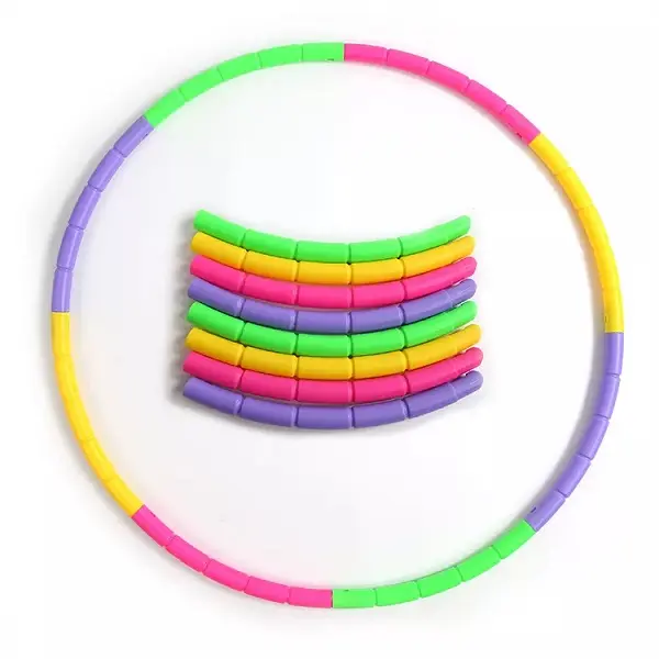wholesale fitness hula hoops for kids for adults beginners detachable adjustable hoola hoop ring plastic hula hoops kids toys Featured Image