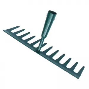 High Tech Garden Rake Types 12 Teeth Durable Carbon Steel Head Garden Tools Metal Rake