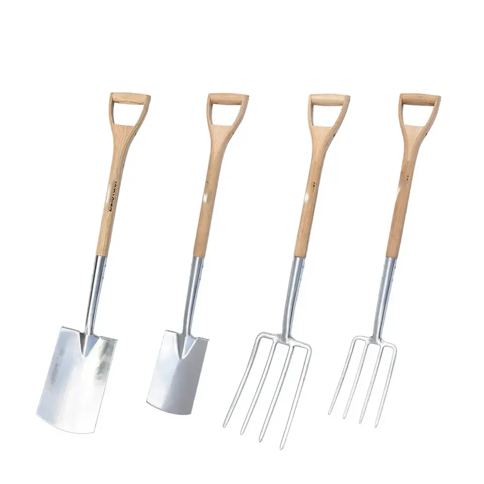 Wholesale Traditional D ASH wood Handle English Stainless Steel Garden Spade Shovel