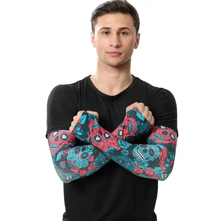 Oem Breathable Arm Sleeves Sun Protection Men Cover Custom Compression Printed Sport Arm Sleeves For Cycling Golf Featured Image