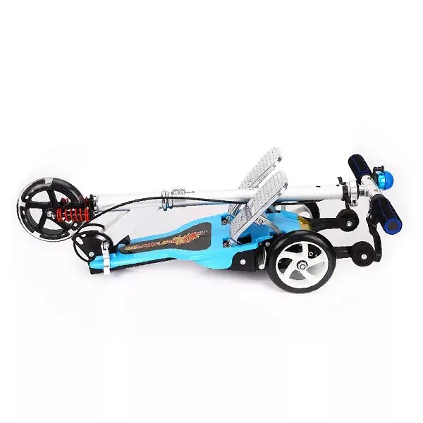 Kids Double-wing Scooters Children Aluminum Alloy Tricycle Frog Wing Flyer foot step dual pedal scooter