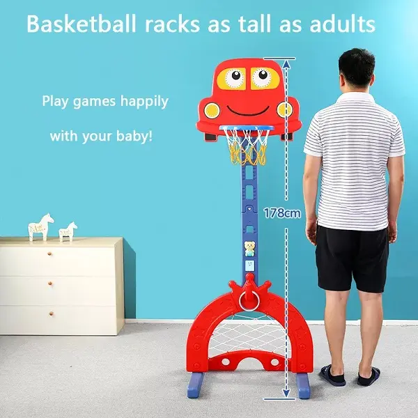 High quality children toys box shooting frame indoor sports mini basketball hoop rack can lift plastic baby basketball stand