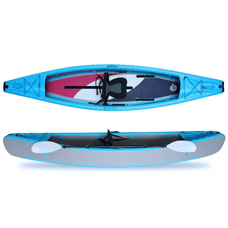Drop needle PVC kayak inflatable, custom single tandem 3 person canoe kayak, drop needle inflatable kayak Featured Image
