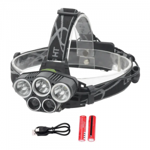 5LED outdoor waterproof USB charging headlight