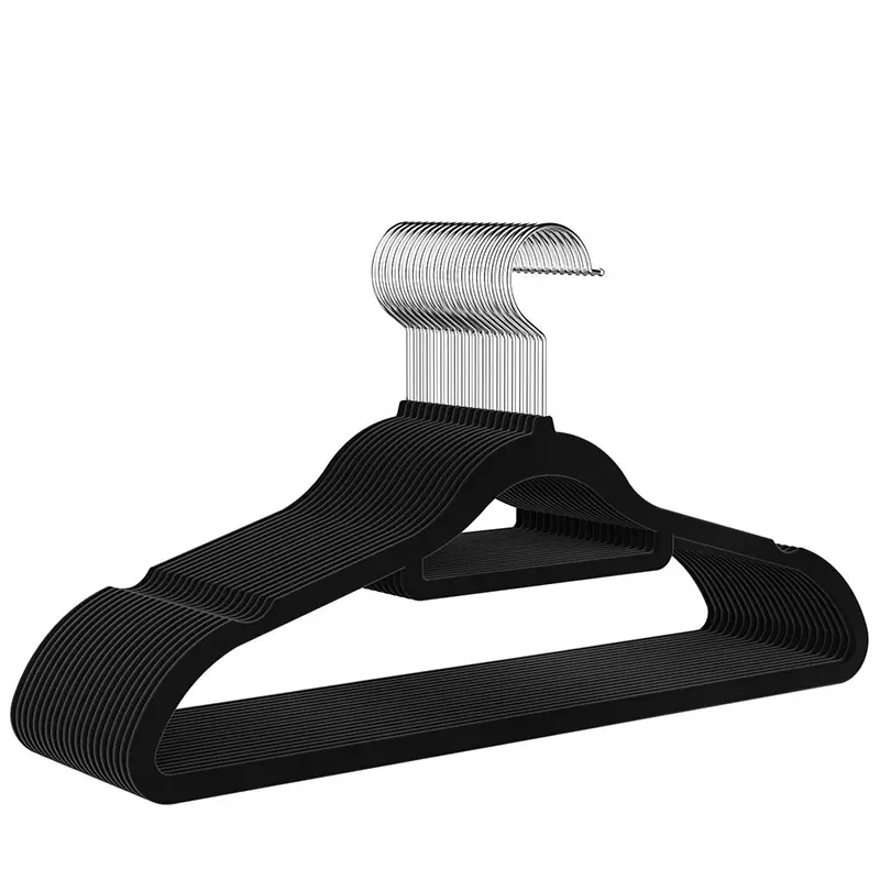 Home supermarket 360 hanger clothes plastic hanger stainless steel closet wardrobe durable velvet clothing hanger