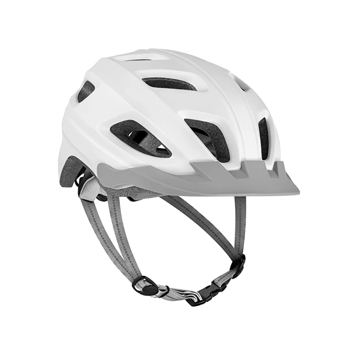Bicycle helmet with LED safety light adjustable dial and removable visor