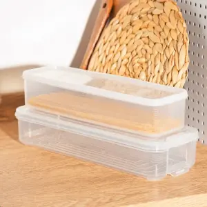 Kitchen Pantry Plastic PP Eggs Fruits Seal Snacks Organizer Spaghetti Storage Box Noodles Food Pasta Storage Container