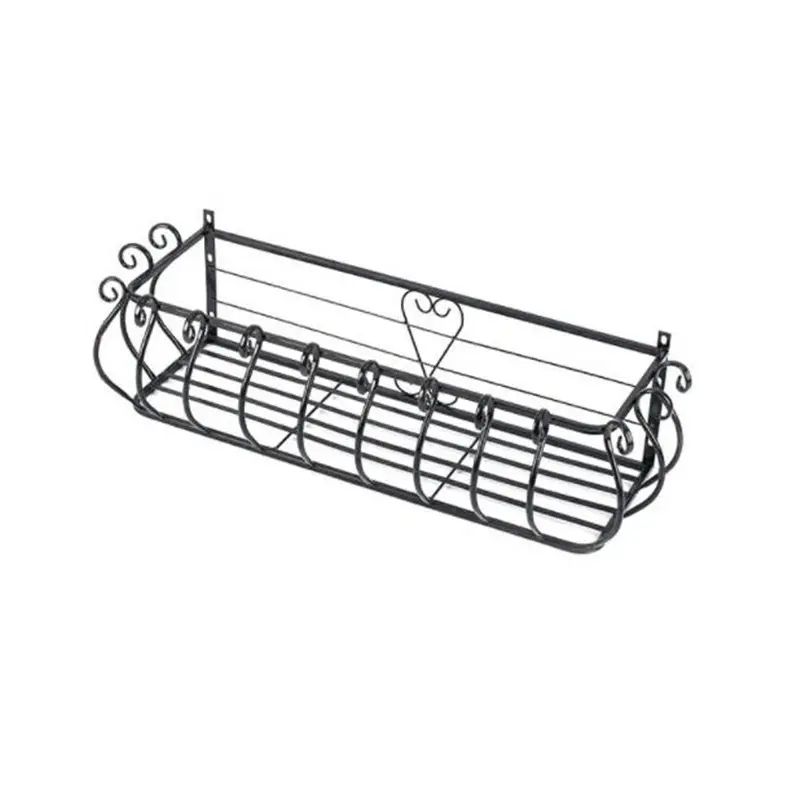 Wrought iron outdoor flower stand, balcony potted plant hanging flower stand, hanging plant flower pot stand Featured Image