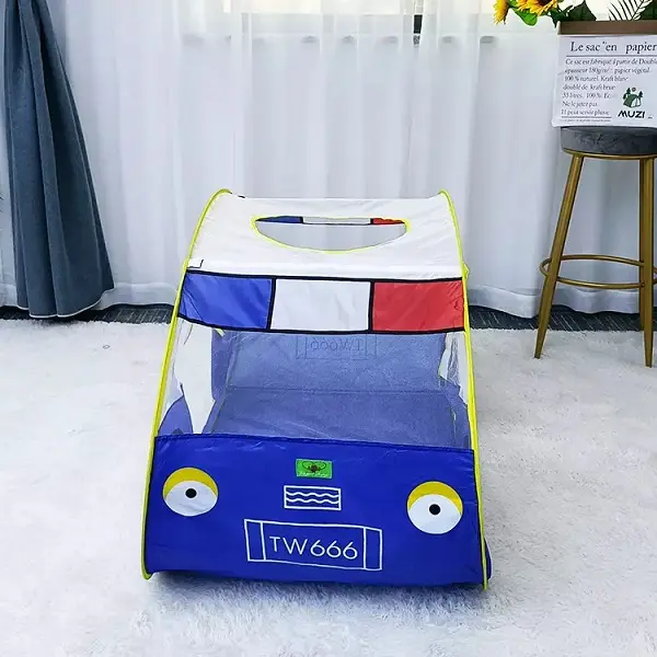 Odm Tenda Anak-Anak Police Car Folding Portable Kids Play House Indoor Outdoor Tent