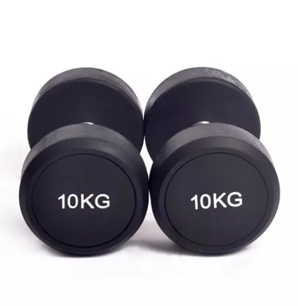 Gym Home Equipment Adjustable Cast Iron Coated Round Rubber Dumbbells Set Weights Lifting Dumbbells Featured Image