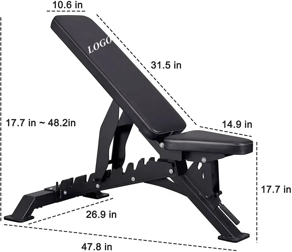Adjustable gym bench