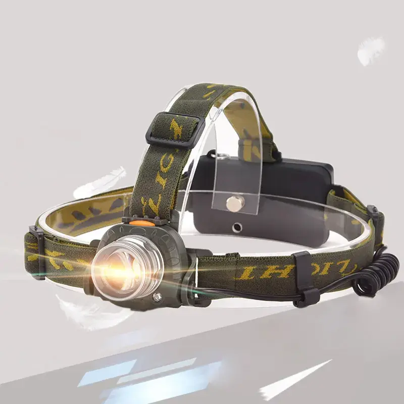 Zoom adjustable head flashlight waterproof