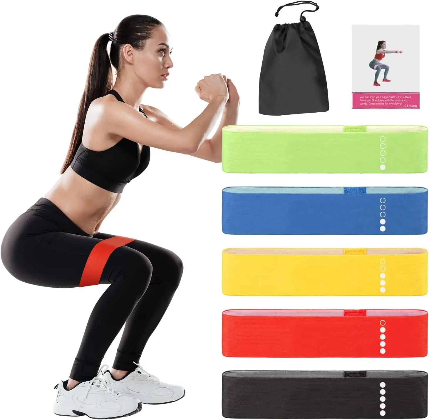 5 Strength Size Portable Skin Friendly Strength Training Resistance Band Set Featured Image