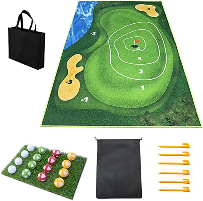 Golf Game Mats,Golf Practice Mats Indoor Outdoor Stick Chip Game Featured Image