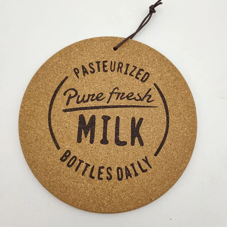 Explosive new heat insulation mat Nordic simple kitchen anti-scald plate mat can hang round cork coasters