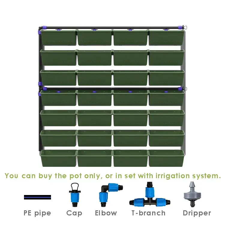 Hot Sale Durable Plastic Commerical Vertical Planters Hanging Planter with Automatic Irrigation System