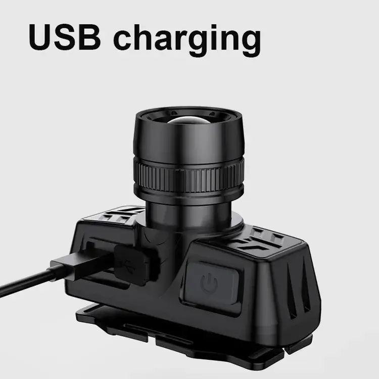 cheap head lamp portable and light headlamp zoomable led headlamps rechargeable headlight waterproof usb headlamps