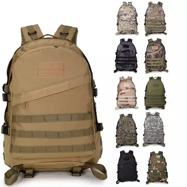 Trekking 40L Camouflage Camping Travel Bag Molle Rucksack 3D Tactical Backpack Featured Image