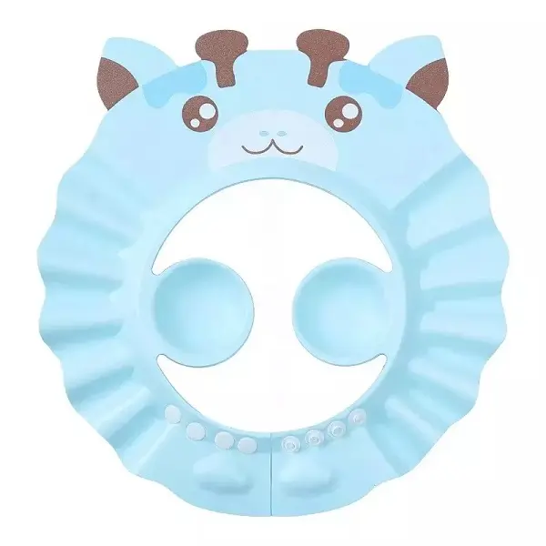 Adjustable Baby Swim Hat Shampoo Bathing Shower Cap Thicken Cartoon Wash Hair Cover Shield For 0-6 Kids Featured Image