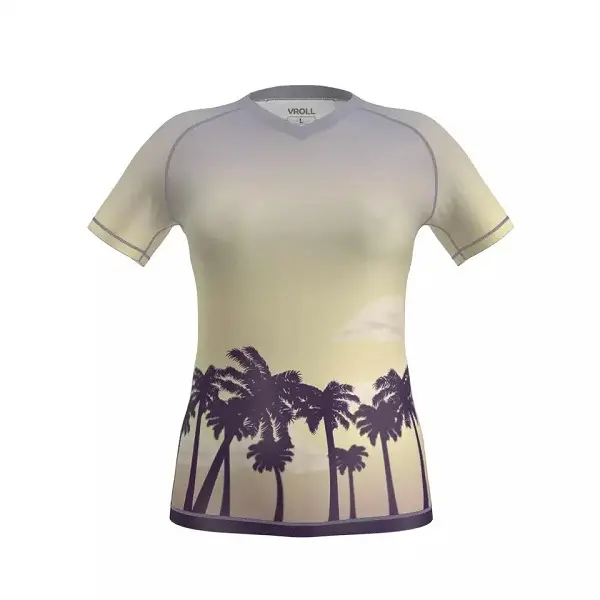 Custom Printed Rash Guard Women’s Short Sleeve UPF 50+ Swim Shirt Rashguard Sun Protection Surf Shirt Featured Image