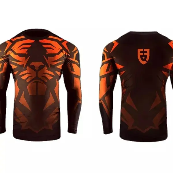 Adult Customize Swim Shirt UV Protection Rashie Long Sleeve Rash Vest Chlorine Resistant Rashguard Surfing Rash Guard Featured Image