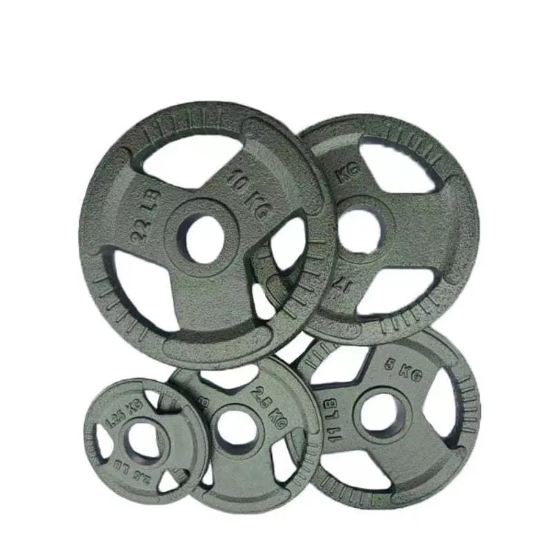 Dumbbell blade barbell small hole plated silver disc