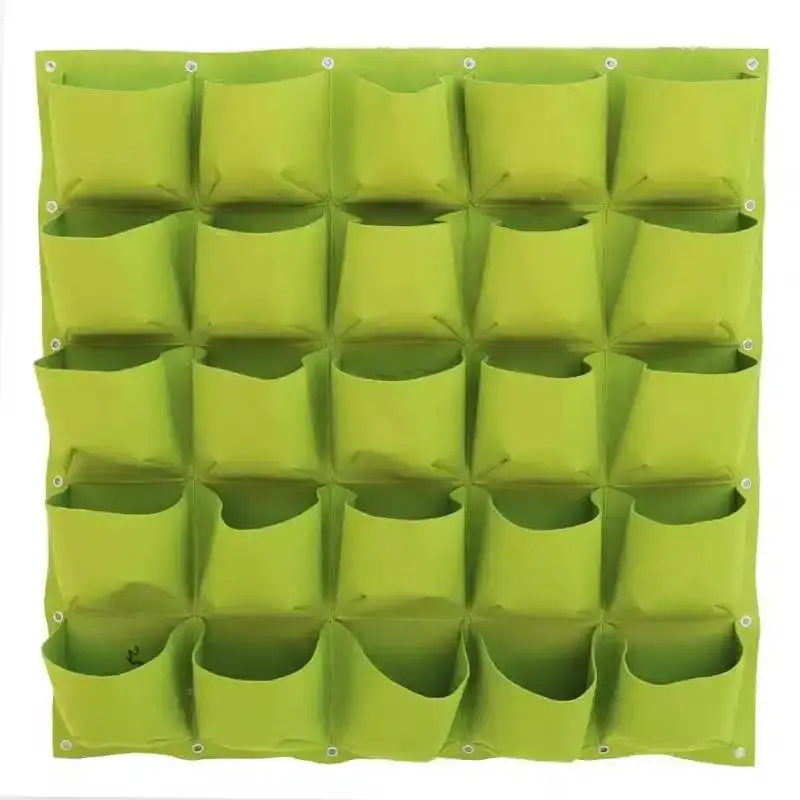 Fabric garden supplies felt vertical plant grow wall with handles