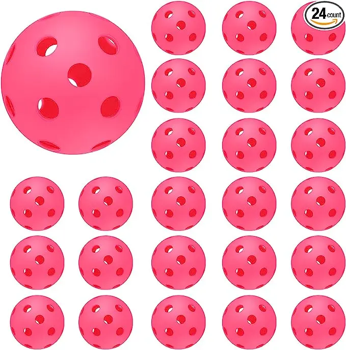 24 Piece Plastic Baseball Practice Ball 26 Hole EVA Baseball and Softball Flight Hollow Featured Image
