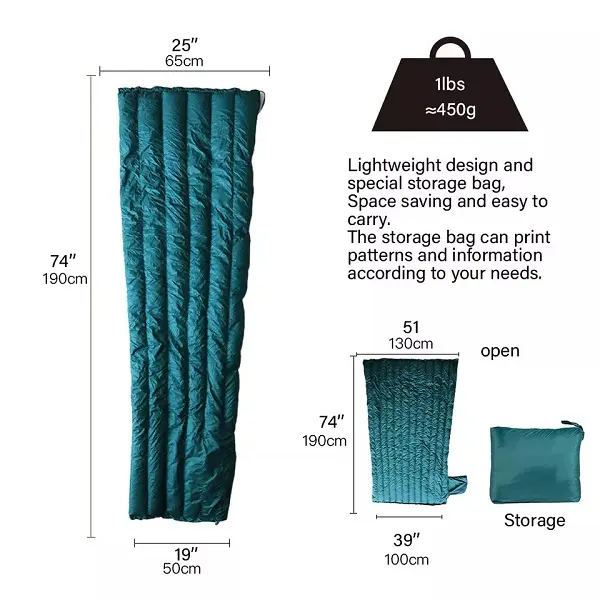 Customized Outdoor Sleeping Bag Outdoor Winter Goose Down Camping Sleeping Bag Nylon Bondage Sleeping Bag