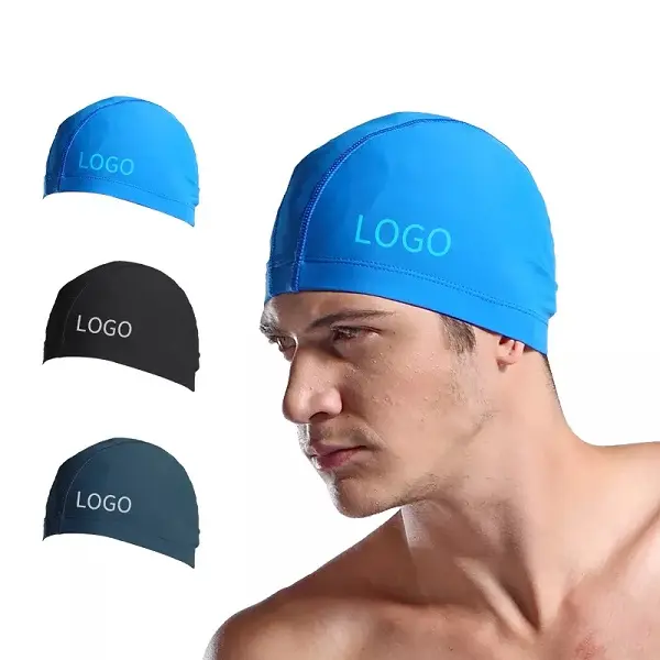 Personalized Custom Logo Waterproof Swim Hat Caps silicone Swimming Cap Featured Image