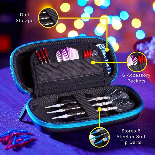 Custom Wallet Holder Bag Darts Flights Tips Shafts Hard Eva Carry Storage Dart Case