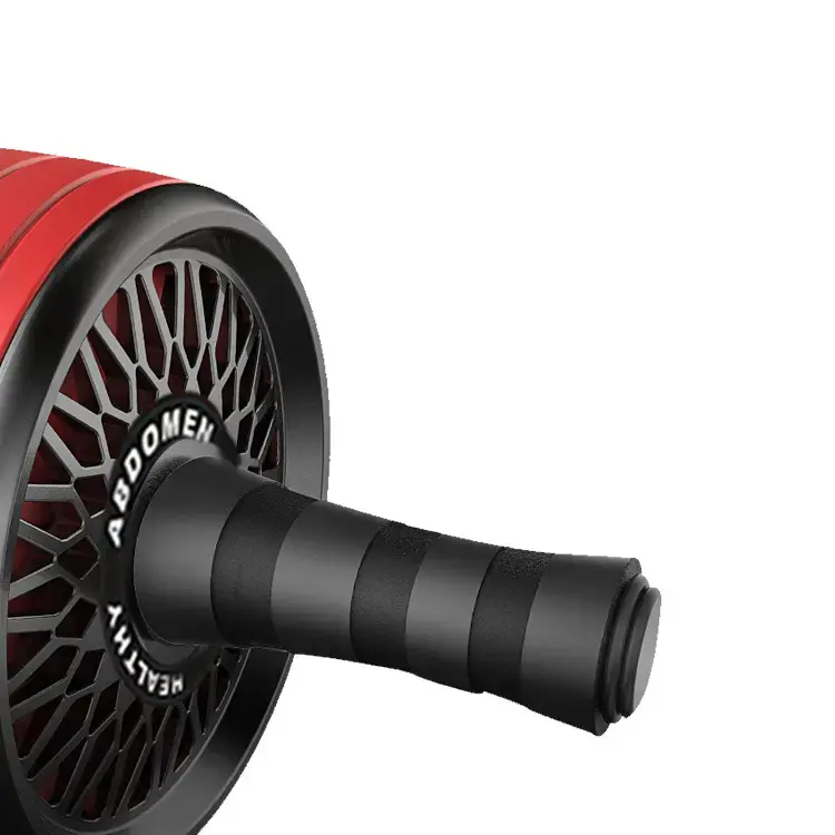 Abdominal exerciser, double wheel, rim roller resistance band