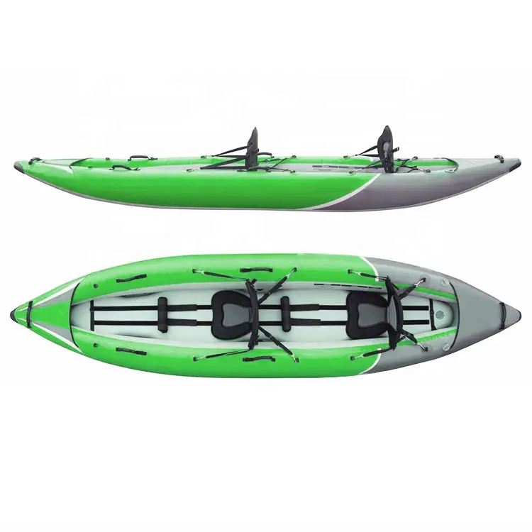 Wholesale PVC Boat Tandem Kayak Inflatable, Canoe 2 Person Inflatable Kayak