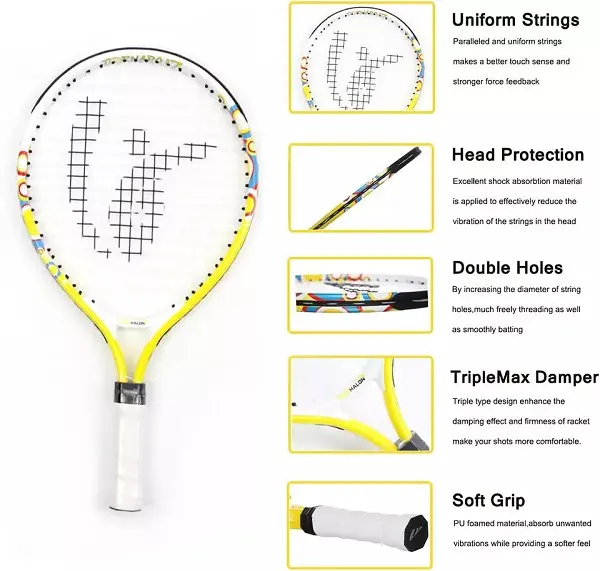 View larger image Add to CompareShare Factory wholesale OEM kids aluminum junior tennis rackes kids tennis skill training racket size 17 19 21 23 25 inch available