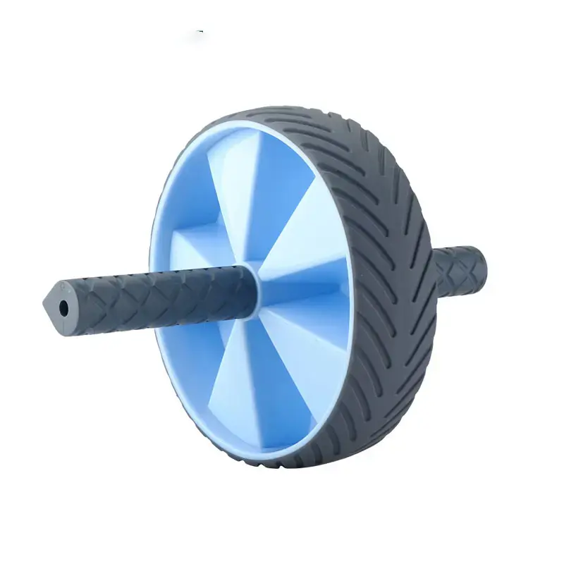 Dual abdominal ab wheel with mat fitness exerciser abdomonal ab wheels