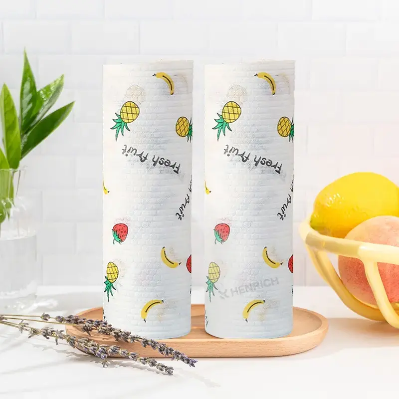 ew design reusable 3-color printed checkered lazy kitchen dish wet and dry manufacturers stack lazy rag reusable paper towel