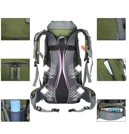 OEM Cheap Waterproof Daypack Travel Backpack Outdoor Sports Camping Hiking Bag camping bag 60