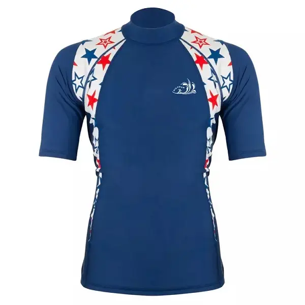 Outdoor Men’s Beach Breathable Sweat-Wicking Spf 50 Sun-Protective Clothing Rash Guard Featured Image