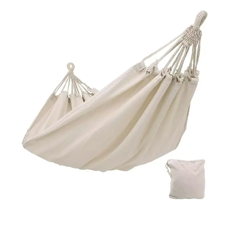 Custom high quality low price travel cotton backyard hammock swing camping hammock Featured Image