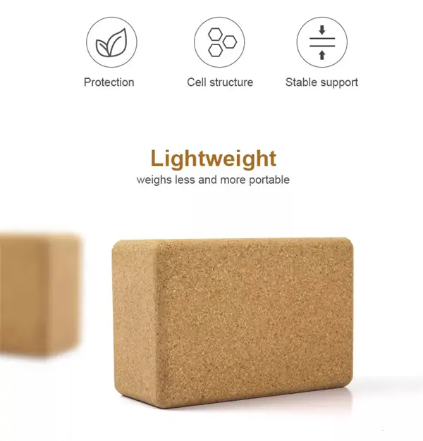 Custom Logo Eco Friendly 3_ Fitness Brick Yoga Block Cork